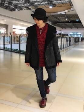 「AVIREX（アヴィレックス）のアイテム（ダッフルコート）」を使った、Yasさん（レディース・156cm）の秋コーディネート