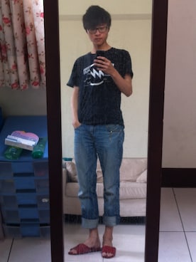 「Levi's（リーバイス）のアイテム（その他）」を使った、陳繼峰さん（メンズ・172cm）の夏コーディネート