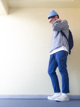 「LE JUN（ルジュン）のアイテム（帽子）」を使った、Felix さん（メンズ・178cm）の春コーディネート