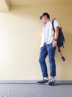 「UCLA（ユーシーエルエー）のアイテム（帽子）」を使った、Felix さん（メンズ・178cm）の秋コーディネート