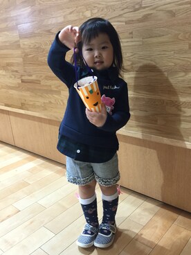 「スキップランド（スキップランド）のアイテム（その他パンツ、その他）」を使った、ne♡suさん（レディース・120cm）の秋コーディネート