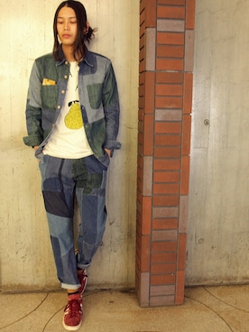 「手刺繍」｜Kaiさん（メンズ・182cm）の春コーディネート