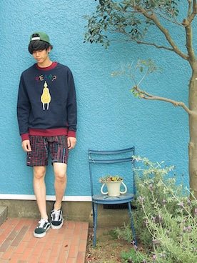 「手刺繍」｜Kaiさん（メンズ・182cm）の春コーディネート