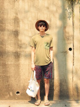 「EATS（イーツ）のアイテム」を使った、Kaiさん（メンズ・182cm）の夏コーディネート