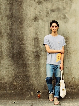 「EATS（イーツ）のアイテム」を使った、Kaiさん（メンズ・182cm）の秋コーディネート