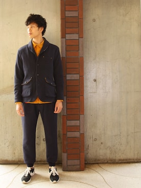 「ショールカラー」｜「アイテム（テーラードジャケット）」を使った、Kaiさん（メンズ・182cm）の冬コーディネート