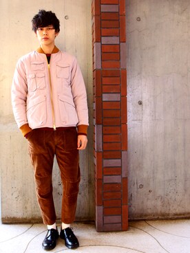 「EATS（イーツ）のアイテム（ブルゾン）」を使った、Kaiさん（メンズ・182cm）の冬コーディネート