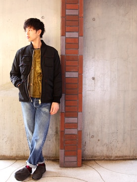 「EATS（イーツ）のアイテム（ブルゾン）」を使った、Kaiさん（メンズ・182cm）の春コーディネート
