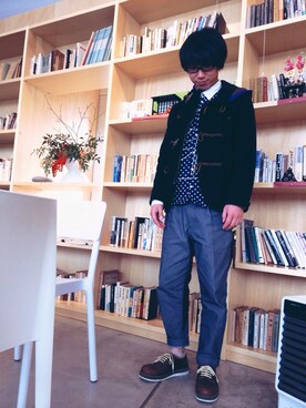 「FRAPBOIS」｜「アイテム（ダッフルコート）」を使った、nakatsuさん（メンズ・167cm）の冬コーディネート