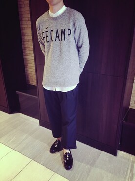 「HARE（ハレ）の２タックワイドパンツ(HARE)（その他パンツ）」を使った、KeNtAさん（メンズ・175cm）の秋コーディネート