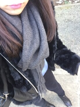 「お買い物」｜「アイテム（ブーツ）」を使った、☆risarisa☆さん（レディース・158cm）の冬コーディネート