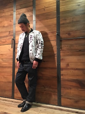 「THE QUIET LIFE（クワイエットライフ）のアイテム（ブルゾン）」を使った、tylerさん（メンズ・171cm）の秋コーディネート