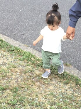 「ドラフトGAP」｜「アイテム（その他シューズ）」を使った、あーさんさん（キッズ・70cm）の夏コーディネート