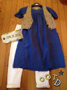 「ジャパンブルー」｜「アイテム（ワンピース/ドレス）」を使った、JUOT(ジュート)さん（レディース・168cm）の夏コーディネート