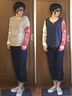 「Juicyのアイテム」を使った、JUOT(ジュート)さん（レディース・169cm）の春コーディネート