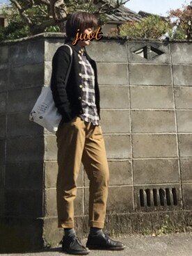 「CLOUDNINE（クラウドナイン）のアイテム（パンツ）」を使った、JUOT(ジュート)さん（レディース・169cm）の秋コーディネート