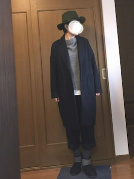 「ムートンブーツ」｜「アイテム（スタジャン）」を使った、JUOT(ジュート)さん（レディース・169cm）の冬コーディネート
