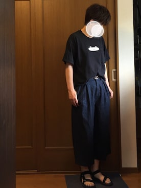 「ガウチョパンツ」｜「アイテム（デニムパンツ）」を使った、JUOT(ジュート)さん（レディース・169cm）の春コーディネート