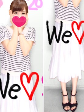 「one way（ワンウェイ）のアイテム（シューズ）」を使った、り〜なさん（レディース・160cm）の夏コーディネート