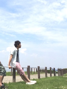 「アイテム（ルームウェア/パジャマ）」を使った、ジョーさん（メンズ・177cm）の夏コーディネート
