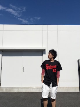 「ナンバリングT」｜ジョーさん（メンズ・177cm・20代）の夏コーディネート