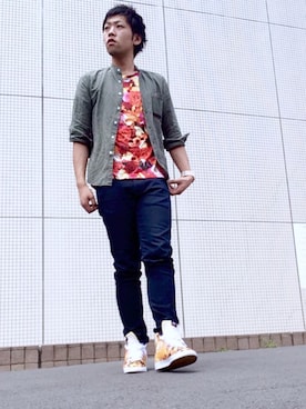 「mercibeaucoup,（メルシーボークー）のアイテム（腕時計）」を使った、ジョーさん（メンズ・177cm）の夏コーディネート