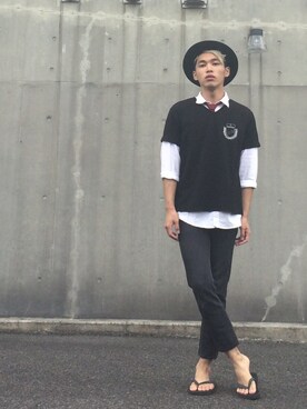 「ビーチサンダル」｜Kotaro Hatano@休止中さん（メンズ・173cm・10代）の夏コーディネート