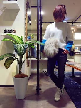 「ファークラッチ」｜「アイテム（ブーツ）」を使った、Risaさん（レディース・158cm）の冬コーディネート