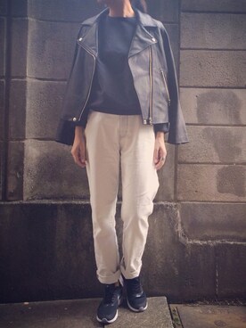 「BLACK BY MOUSSY（ブラックバイマウジー）のアイテム（その他アウター）」を使った、maiko_0219_さん（レディース・163cm）の秋コーディネート