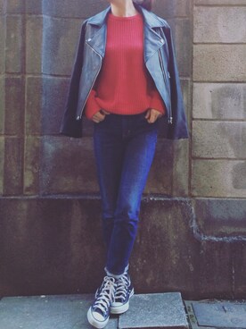 「BLACK BY MOUSSY（ブラックバイマウジー）のアイテム（その他アウター）」を使った、maiko_0219_さん（レディース・163cm）の冬コーディネート