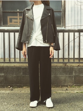「BLACK BY MOUSSY（ブラックバイマウジー）のアイテム（その他アウター）」を使った、maiko_0219_さん（レディース・163cm）の春コーディネート
