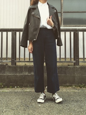 「BLACK BY MOUSSY（ブラックバイマウジー）のアイテム（その他アウター）」を使った、maiko_0219_さん（レディース・163cm）の春コーディネート