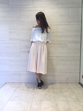 「JILL STUART（ジルスチュアート）のアイテム（パンツ）」を使った、yu-riさん（レディース・166cm）の春コーディネート