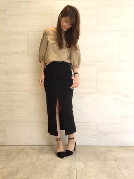 「アイテム（腕時計）」を使った、yu-riさん（レディース・166cm）の夏コーディネート