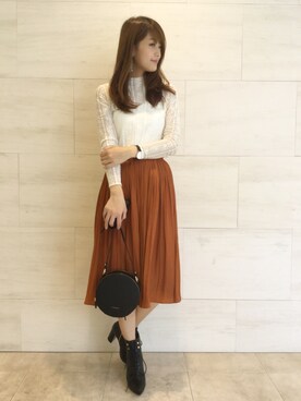 「アイテム（ブーティ）」を使った、yu-riさん（レディース・166cm）の夏コーディネート