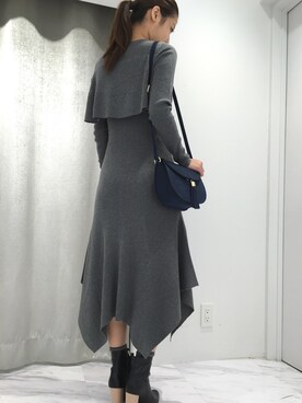 「アイテム（ブーティ）」を使った、yu-riさん（レディース・166cm）の秋コーディネート