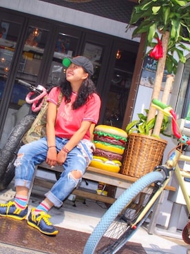 「American Eagle（アメリカンイーグル）のアイテム（デニムパンツ、ブルー系）」を使った、みほぴん∗*ﾟさん（レディース・160cm）の秋コーディネート