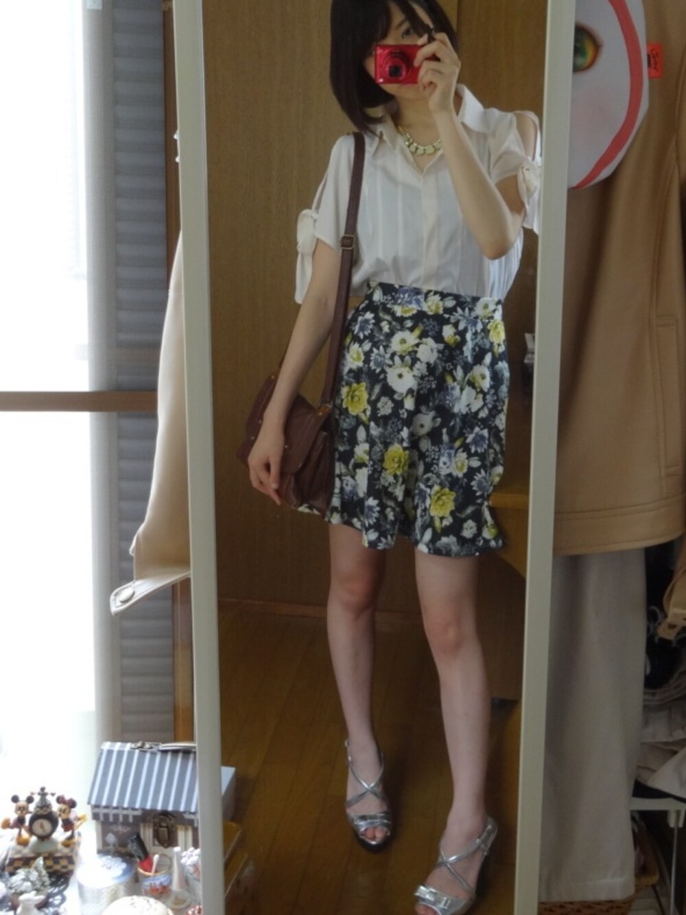 「パンダ、手芸、負傷、表参道、WEARBOOKエントリー、もうなんでもいいです」｜「フェルトパンダ様（ポスター/アート、オレンジ系）」を使った、E-moiさん（レディース・155cm）の夏コーディネートの1枚目の写真