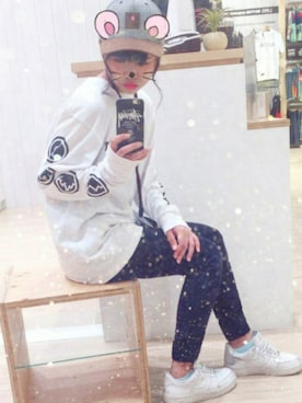 「アパレルスタッフ」｜「アイテム（キャップ）」を使った、momoさん（レディース・154cm）の秋コーディネート