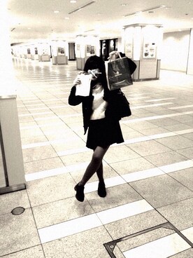 「179/WG NICOLE CLUB（イチナナキュウ/ダブルジー）のアイテム（ピーコート）」を使った、knst.さん（レディース・154cm）の冬コーディネート