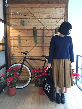 「ANOTHER BRANCH（アナザーブランチ）のアイテム（トップス）」を使った、yun*さん（レディース・153cm）の冬コーディネート