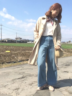 「Another Edition」｜「アイテム（トレンチコート）」を使った、しばやんさん（レディース・161cm）の春コーディネート