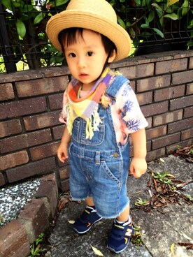 「ららぽーと」｜「アイテム（シューズ）」を使った、Saku＊Sakoさん（キッズ・80cm）の夏コーディネート