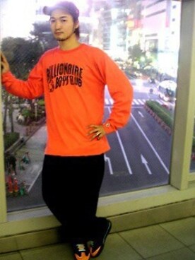 「BBCのアイテム」を使った、pluskdkさん（メンズ・177cm）の春コーディネート