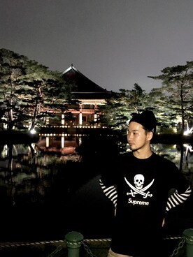 「palace」｜「アイテム（ニットキャップ/ビーニー）」を使った、pluskdkさん（メンズ・178cm）の夏コーディネート