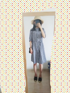 「AS KNOW AS plus（アズノゥアズプラス）のアイテム」を使った、并没有很懒さん（レディース・166cm）の夏コーディネート