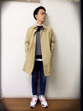 「春 コート」｜BK201さん（メンズ・161cm）の春コーディネート
