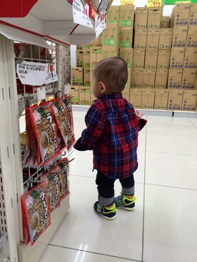 「お買い物」｜「アイテム（その他）」を使った、mocoさん（キッズ・70cm）の秋コーディネート