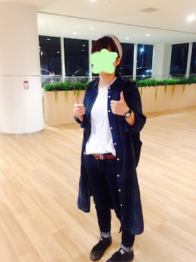 「FINAL DECISION（ファイナルディシジョン）のアイテム（シャツワンピース）」を使った、ゆきえさん（レディース・160cm）の秋コーディネート