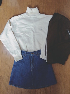 「Polo Ralph Lauren」｜「アイテム（ミリタリージャケット）」を使った、mさん（レディース・154cm）の冬コーディネート